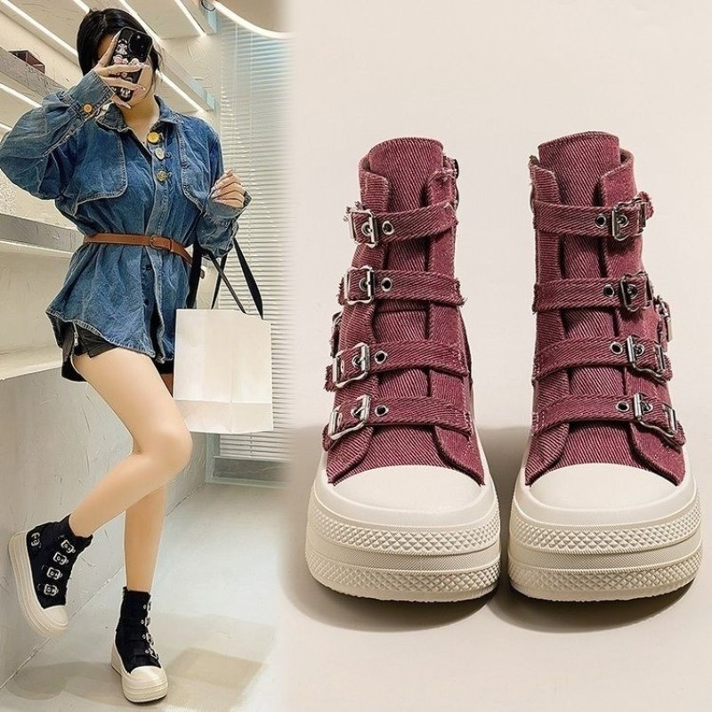 Women'S Shoes In Fashion - Женские повседневные универсальные высокие кеды на