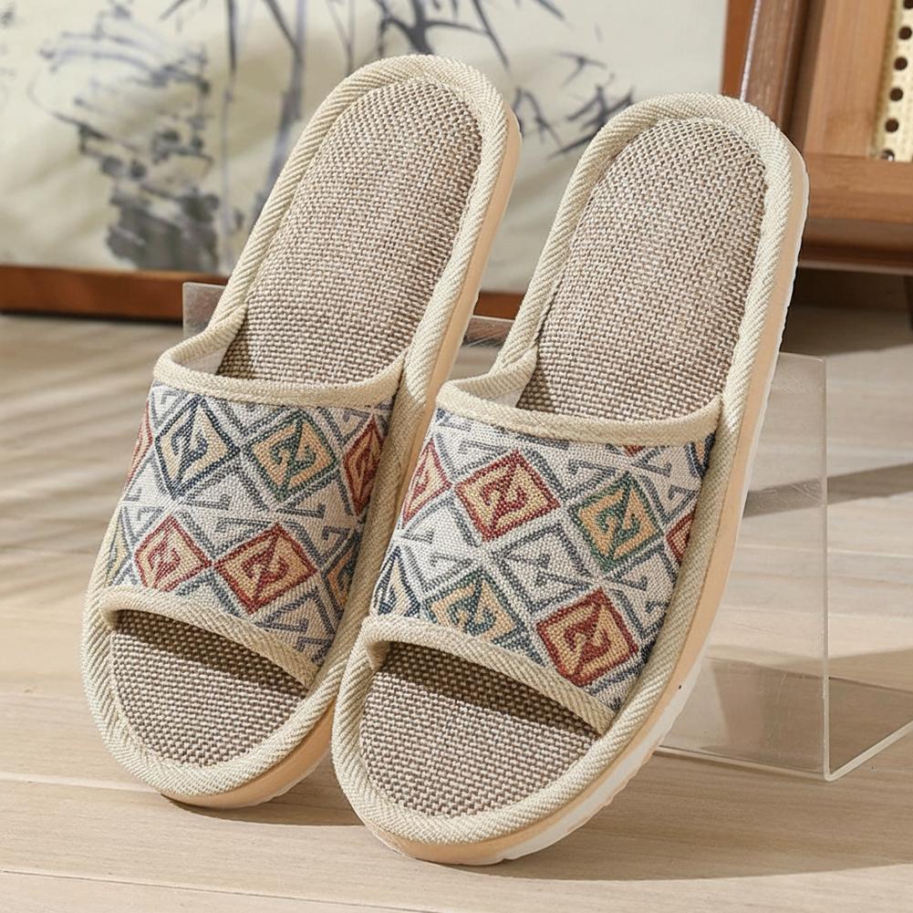 Women Shoes Sandals - Льняные тапочки Four Seasons для пар,