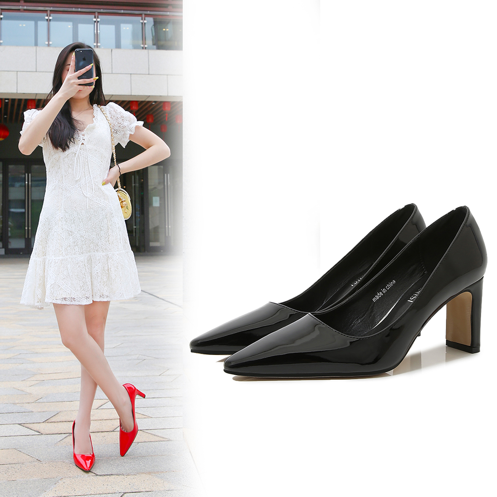 Court Heel Pointed - Мужские туфли-лодочки на блочном каблуке 3