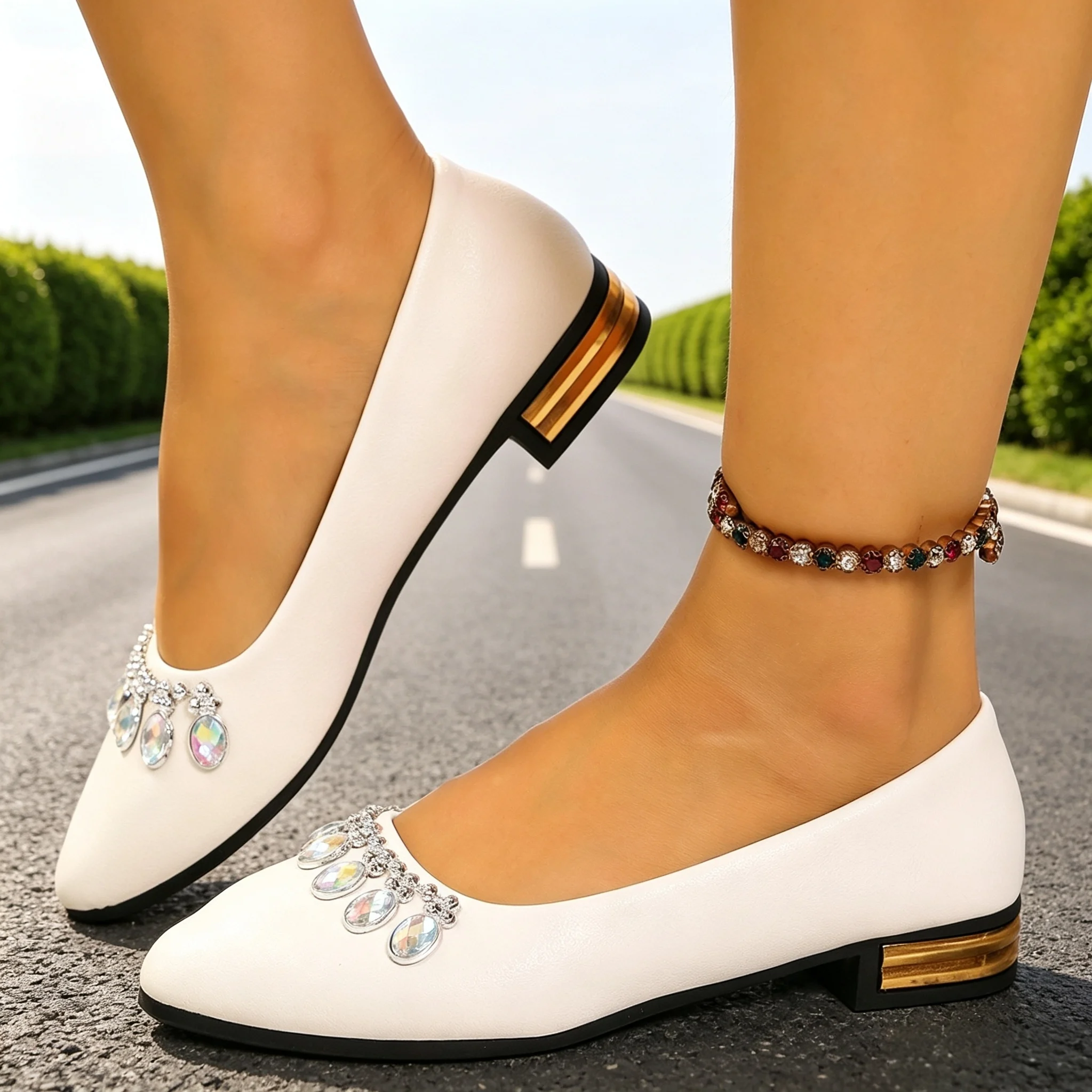 Shoes For Women Flats - Женские балетки с заостренным носком, большие