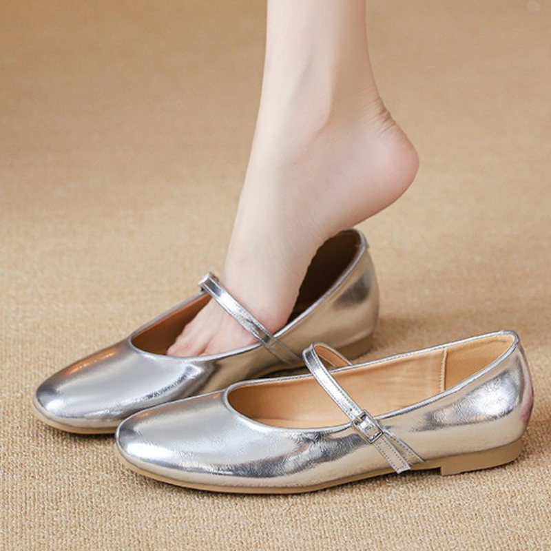 Серебряные балетки на плоской  – обзор и цена Shoes For Women Flats