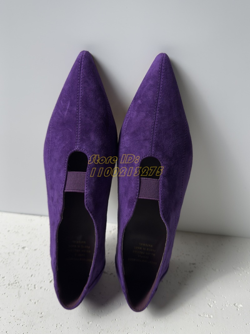 Фиолетовые замшевые туфли-лодо – обзор и цена Women Shoes Winter